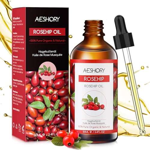 AESHORY Aceite de Rosa Mosqueta Puro 100ml con