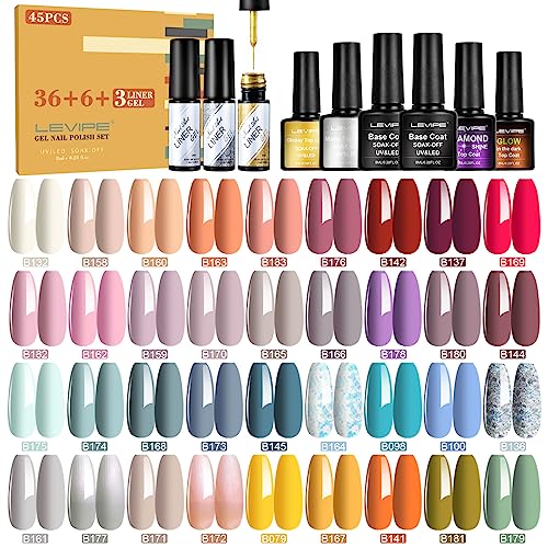 45 Pcs Esmalte Semipermanente Gel UV LED, 36
