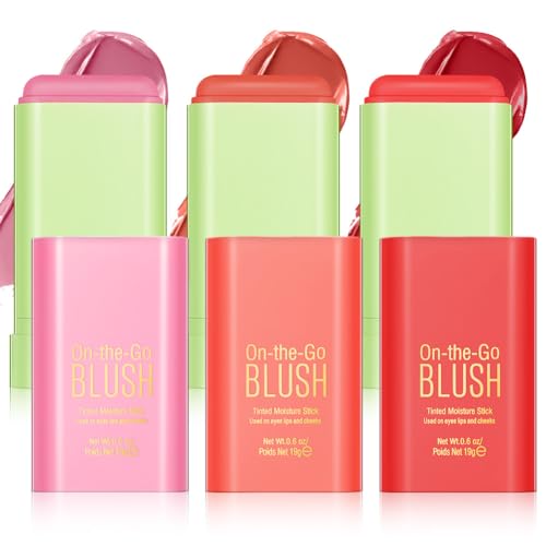 LOPHE Colorete en Crema, 3pcs Blush Stick liquido