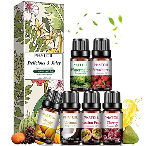 PHATOIL Set de Aceites Esenciales Frutas 6 x 10ml,
