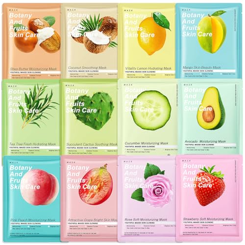 12 Piezas Daily Care Mascarilla Facial,Face Mask