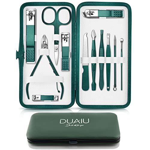 DUAIU Set de Manicura y Pedicura,12 Piezas Kit
