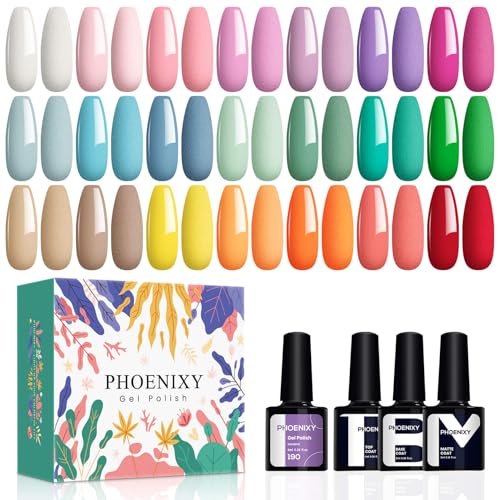 Phoenixy 24Pcs Esmalte Semipermanente para Uñas 21