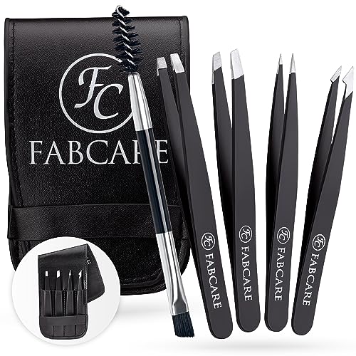 FABCARE Pinzas Depilar Profesionales con Estuche –