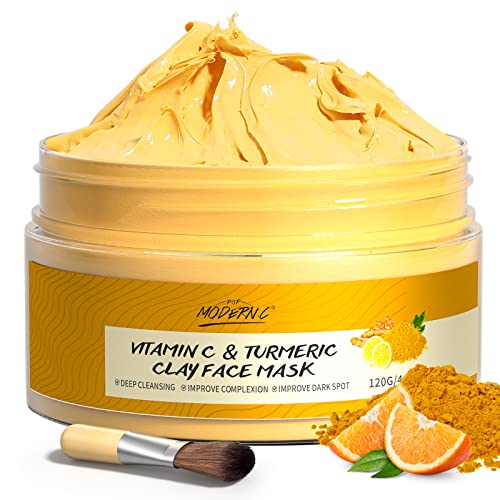 Mascarilla de arcilla con vitamina C y cúrcuma