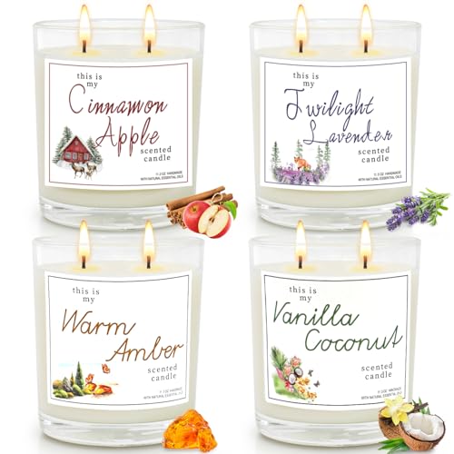4 Piezas Velas Perfumadas Regalo Juego, 1280g