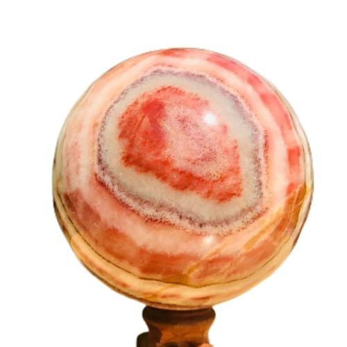 AZOOB Bola de rodocrosita natural Esfera de