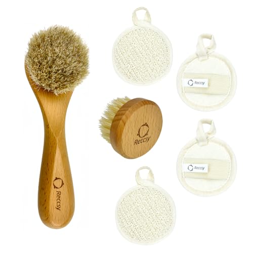 Cepillo seco facial para drenaje linfático,
