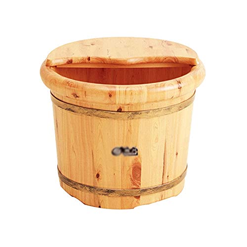 DDKYHU Cubo de Madera Natural para baño de