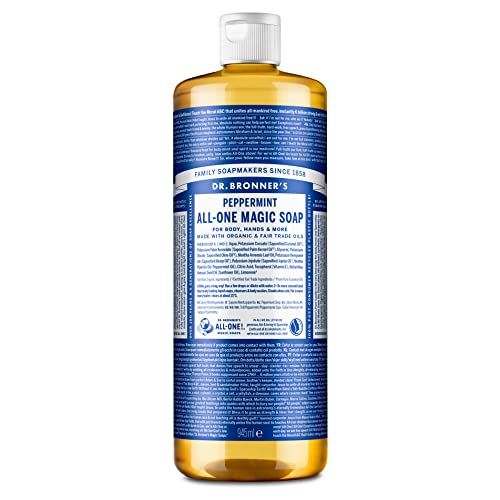 Dr Bronner's - Jabón líquido 18 en 1 de menta