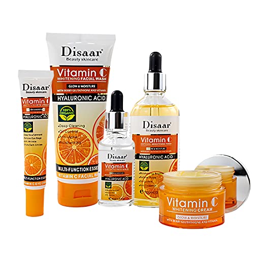 MKNZOME 5 Piezas Skincare Kit, Vitamina C