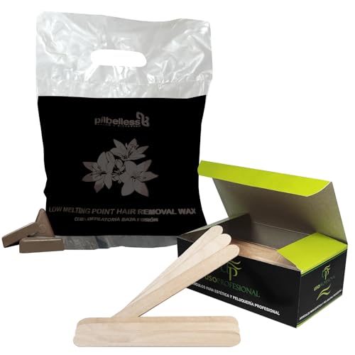 Pack Cera Depilatoria 1 Kg + 100 Espátulas