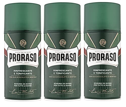 3 unidades de espuma de afeitar verde Proraso con