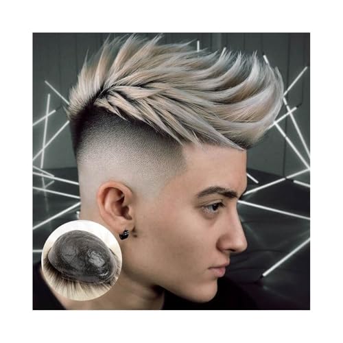 Cabello masculino Peluca de pelo fino de 0,08 mm