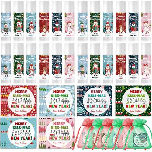 Queekay Set de Regalo Navidad Bálsamos Labiales de