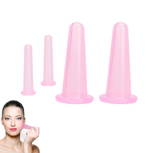 4 Piezas Ventosas Faciales, Copas Masaje Celulitis