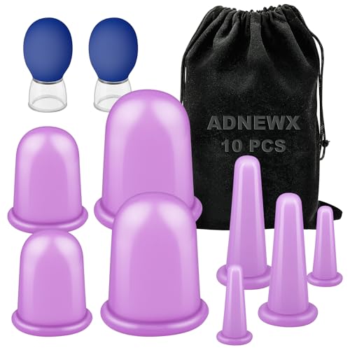ADNEWX Juego de 10 ventosas de silicona de alta