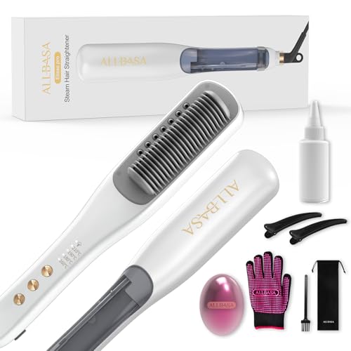 ALLBASA - Cepillo alisador de vapor profesional