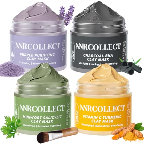 ANRCOLLECT Face Mask Set, Vitamin C Clay Mask +