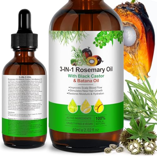 Aceite de Romero y Ricino y Batana 60 ml, 3 en 1
