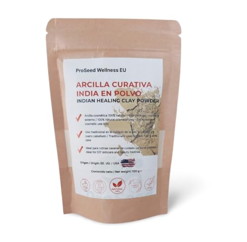 Arcilla Curativa India – 100g | Bentonita Cálcica