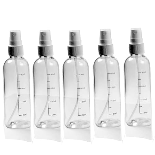 Bote spray pulverizador transparente,5PCS botellas
