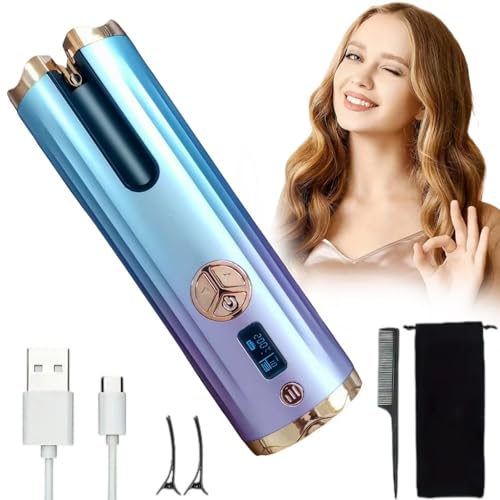 EMEBAY - Rizador de pelo inalámbrico recargable,