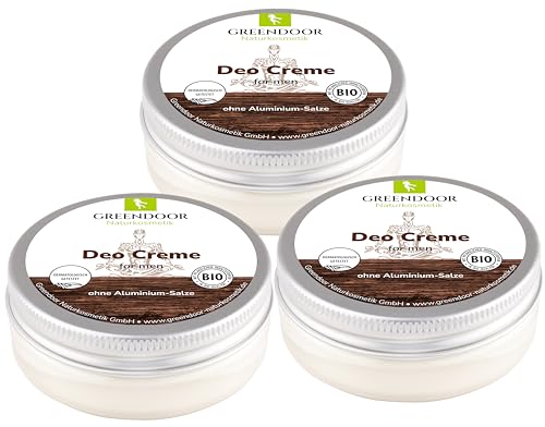 GREENDOOR Desodorante Crema para Hombre, 3 x 50