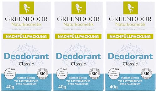 GREENDOOR Desodorante Refill System, 3 x 40 g