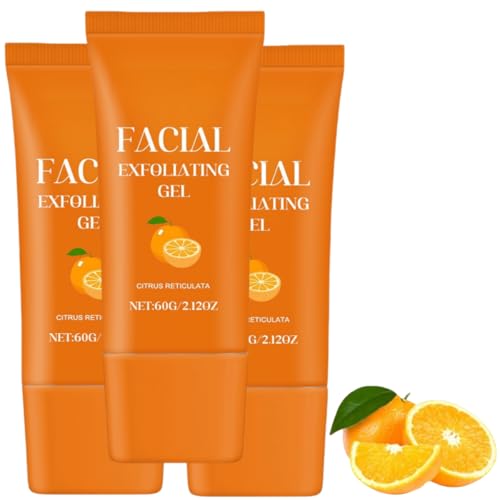 Gel exfoliante facial de naranja para rostro y