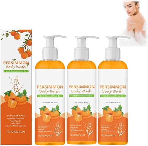 Gel de ducha de caqui para controlar el olor, gel