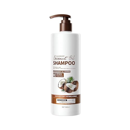 HLMULL Champú de Aceite de Coco, anticaspa,