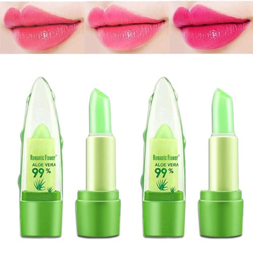 Joyeee 2 Pcs Aloe Vera Bálsamo Labial, Hidratante