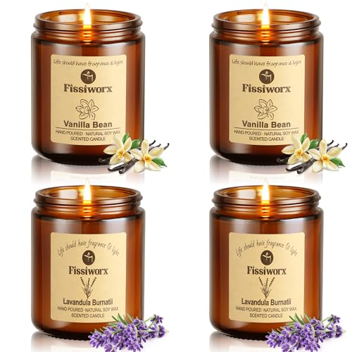 Juego de 4 velas perfumadas, velas aromáticas para