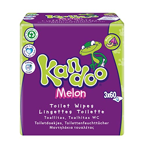 Kandoo - Toallitas de melón húmedas, desechables,