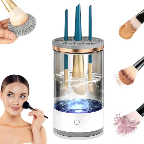 Limpiador de brochas de maquillaje eléctrico,