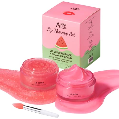 ANAiRUi Set de exfoliante y bálsamo labial,