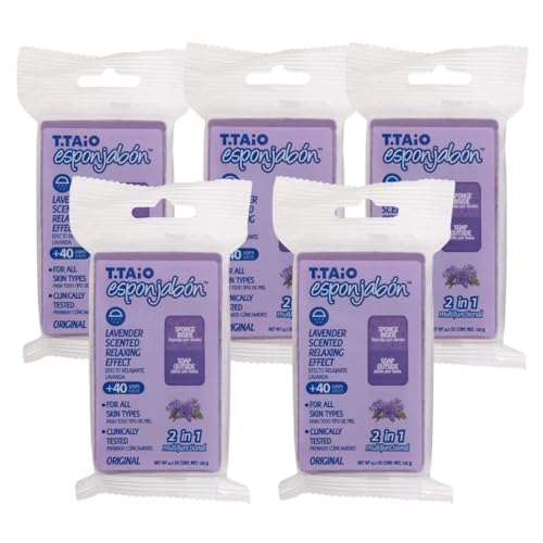 T.Taio – EsponJabón Lavanda – Unisex – Pack 5 uds