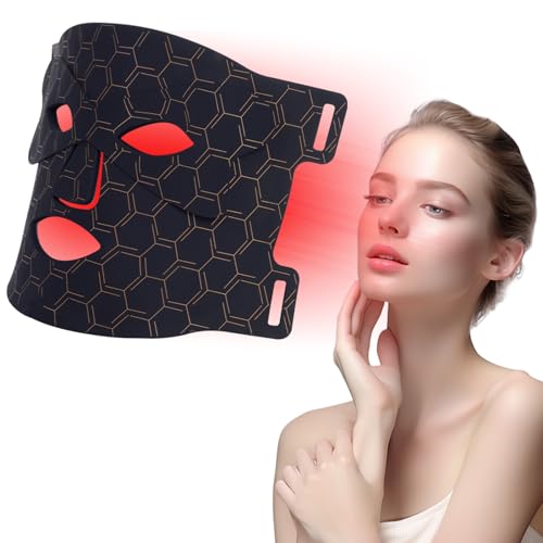 TaFoyu Máscara Facial LED con Terapia de Luz Roja