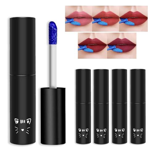 Tinte de labios de 5 colores, tinte de labios