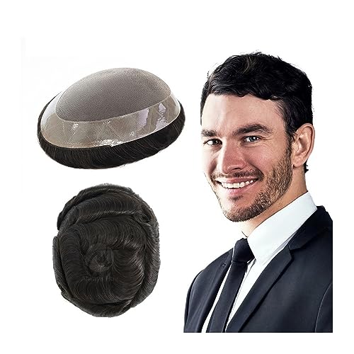 Cabello masculino Tupé for hombre con frente de