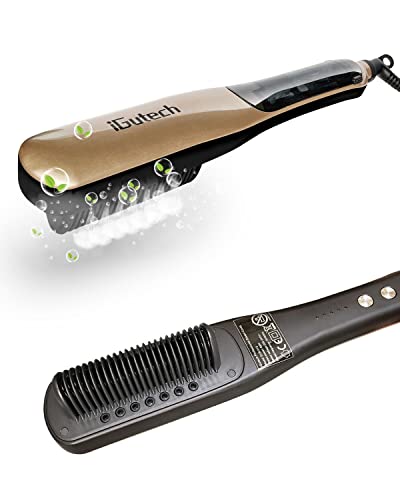iGutech Plancha de vapor, cepillo alisador de