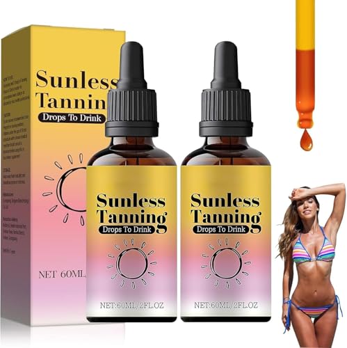 2Pcs Gotas de Bronceado sin Sol, Gotas