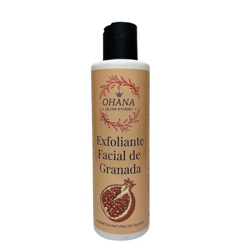 Exfoliante facial natural con granada, aloe vera y