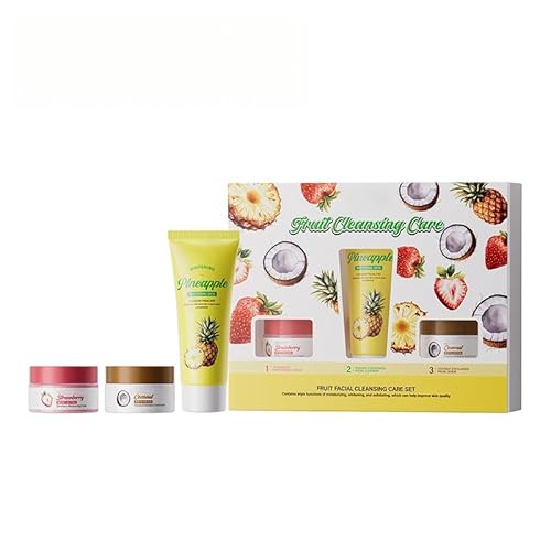 Kit de cuidado facial con fruta, limpiador