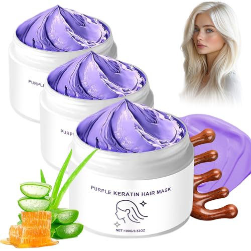 Crema Capilar Detroitrain Con Keratina Morada,