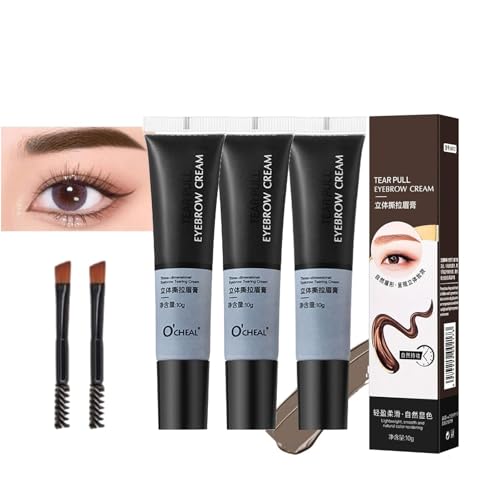 Gel para Cejas Peel Off de 3 pzas con Pincel, Gel