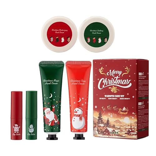 Juego de cuidado de calor navideño, 2 cremas de