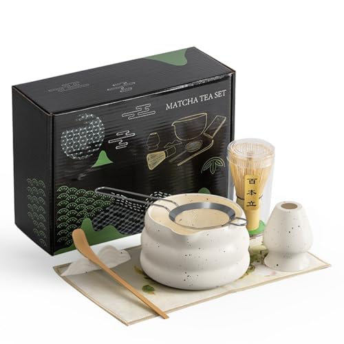 WRMING Juego de 7 piezas de Matcha, juego de té