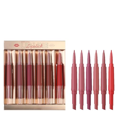 Kit De Delineador Y Lápiz Labial,Set De 6 Lápices